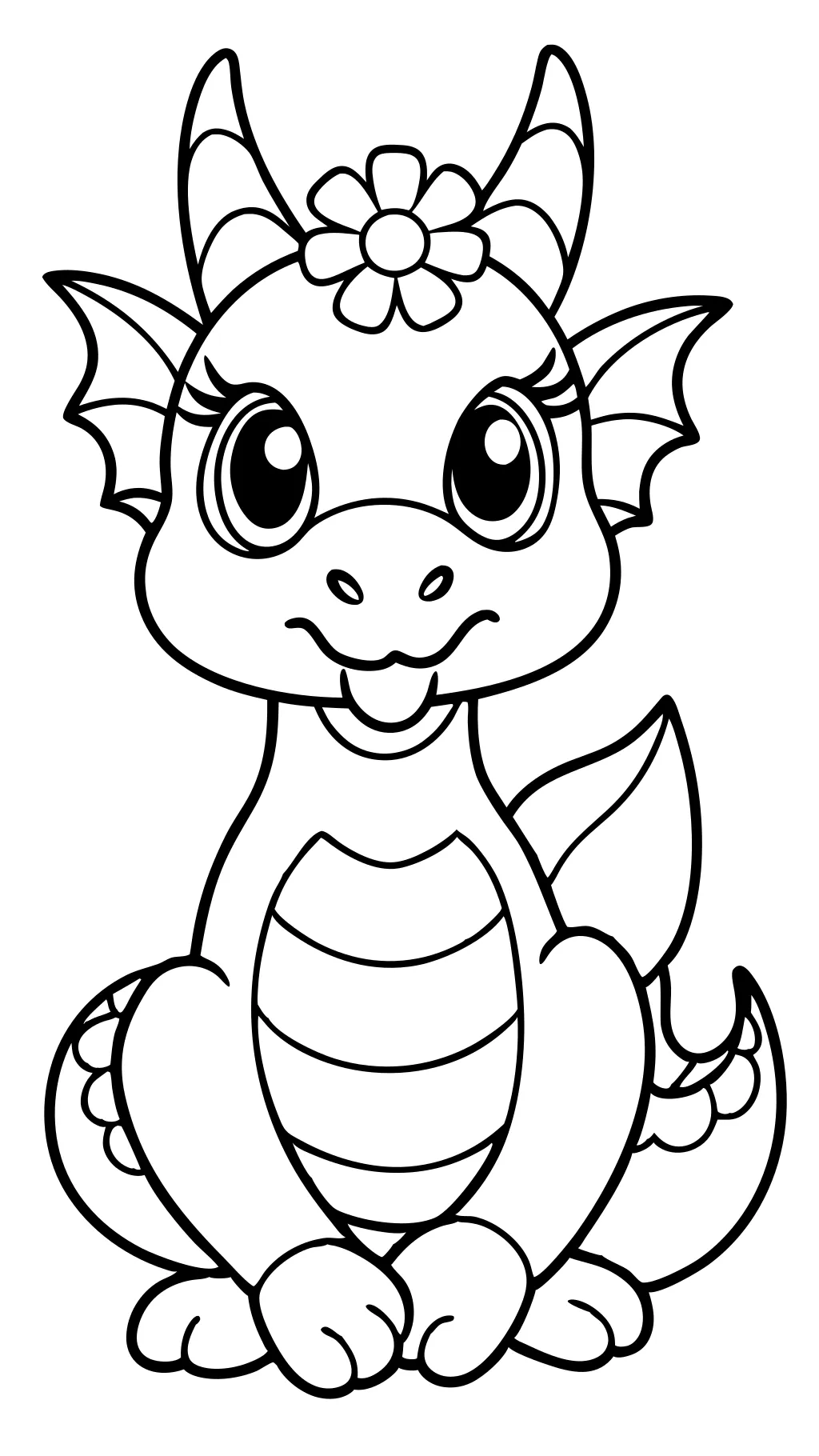 baby dragon coloring page